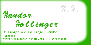 nandor hollinger business card